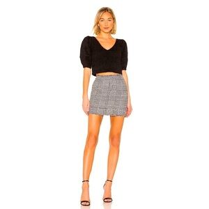 NWOT REVOLVE LOVERS & FRIENDS Arion Mini Skirt Black & White S